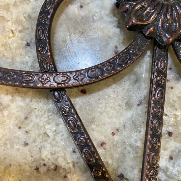 Ornate Black Metal Wall Sconce 19” - Picture 3 of 6